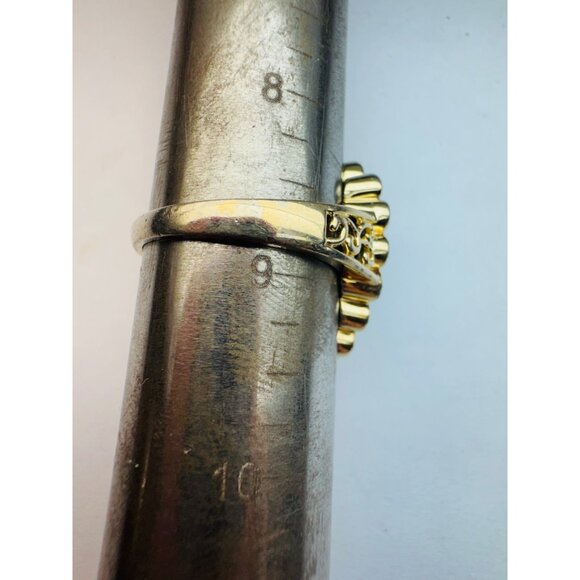 Estate Ross Simon’s Sleeping Beauty Turquoise Ring 14k Gold Over 925 Size 8.75 - Picture 7 of 9